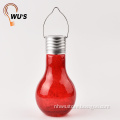 Latest product decoration rechargalble Battery lights bulb shape glass jar light